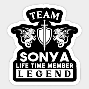 Sonya Name T Shirt - Sonya Life Time Member Legend Gift Item Tee Sticker